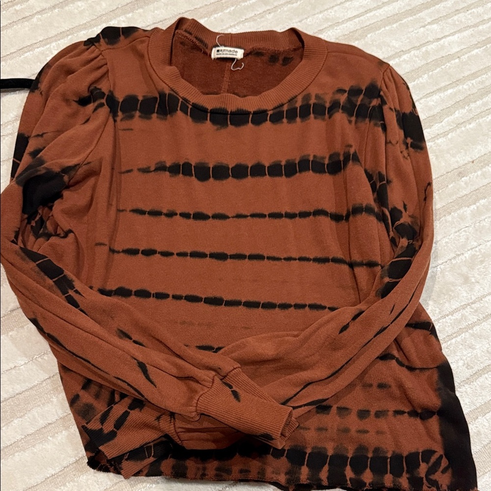 LAmade Brown and Black Long Sleeve Top
